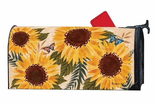 Sunflowers & Butterfly MailWraps Mailbox Cover