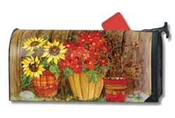 Fall Flowers MailWraps Magnetic Mailbox Cover Sally Eckman Roberts