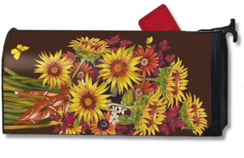 Sunflower Bouquet MailWrap Magnetic Mailbox Cover
