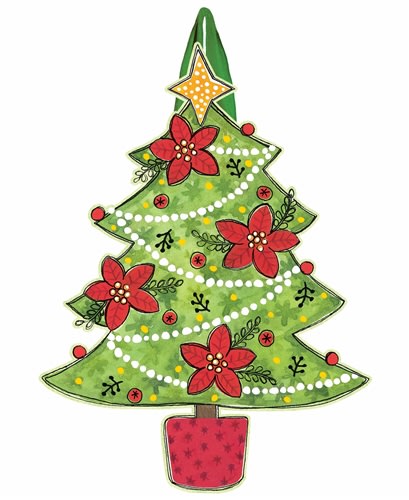 Christmas Tree PVC Door Decor