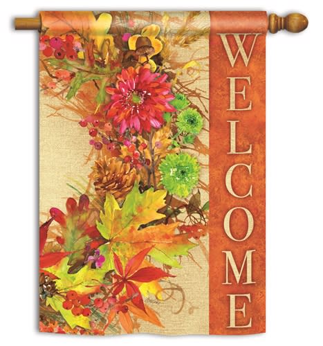 Autumn Wreath BreezeArt Standard House Flag
