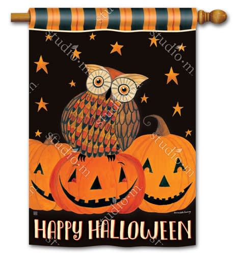 Owloween Fun  BreezeArt Standard House Flag