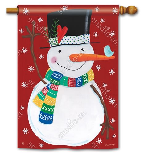 Winter Happiness BreezeArt Standard House Flag