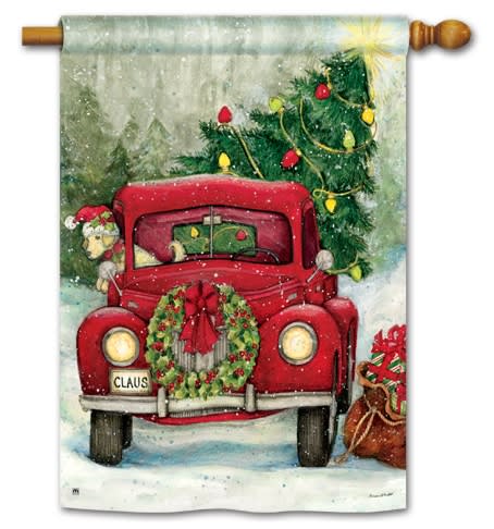 Bringing Home the Tree BreezeArt Standard House Flag