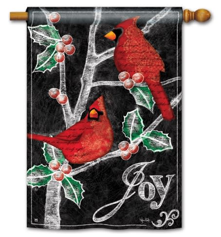 Christmas Cardinals BreezeArt Decorative Standard House Flag