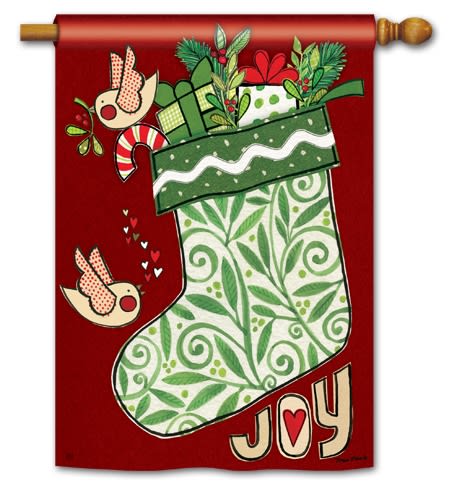Joy Stocking BreezeArt Standard House Flag