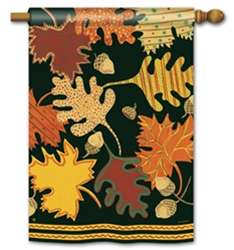 Patterned Leaves BreezeArt Standard House Flag