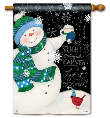 Frosty Fun BreezeArt Standard House Flag