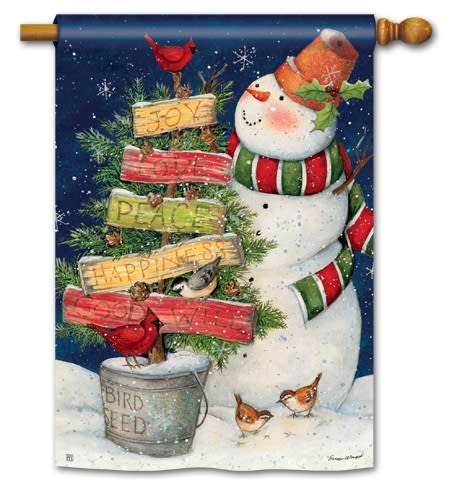 Signs of Christmas BreezeArt Standard House Flag