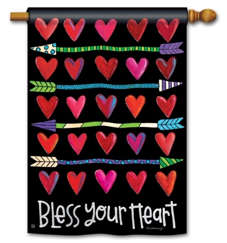 Hearts and Arrows BreezeArt Standard House Flag