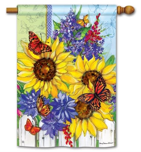 Butterflies and Blossoms BreezeArt Standard House Flag