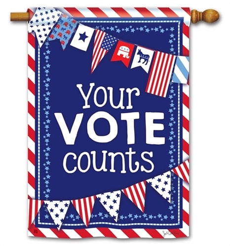 Your Vote Counts BreezeArt Standard House Flag