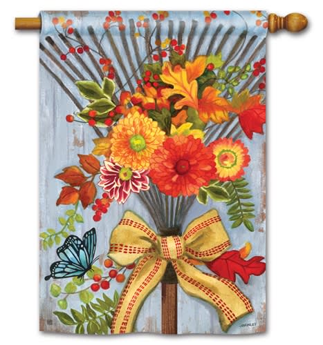 Time to Rake BreezeArt Standard House Flag