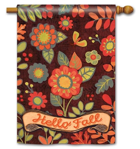 Hello Fall  BreezeArt Standard House Flag