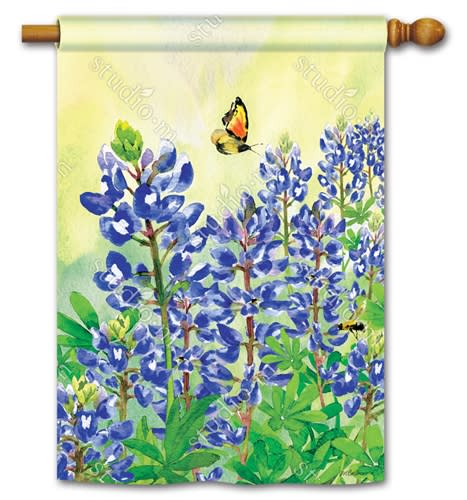 Bluebonnet Dream BreezeArt Standard House Flag