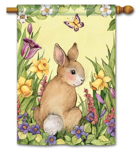 Springtime Bunny BreezeArt Standard House Flag