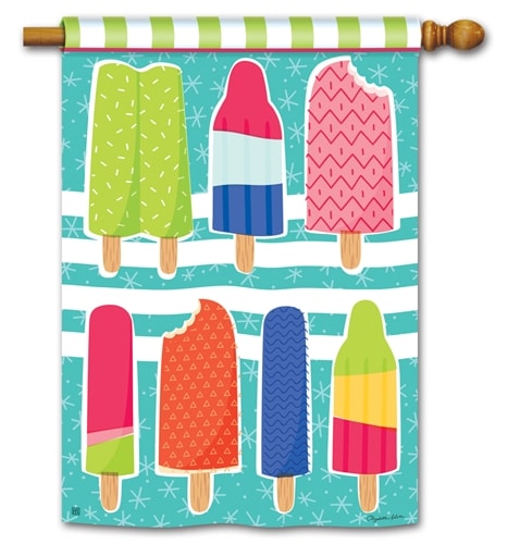 Ice Cream and Popsicles BreezeArt Standard House Flag