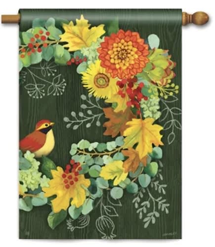 Fall Wreath  BreezeArt Standard House Flag