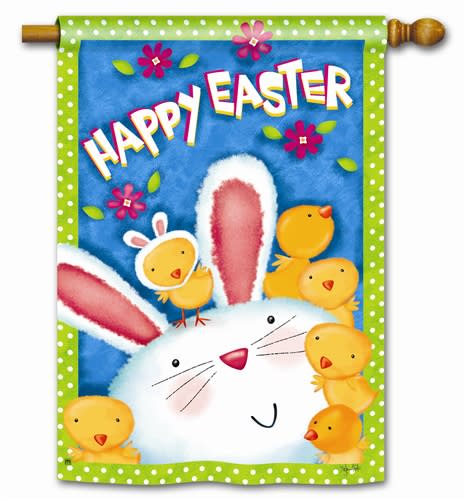 Bunny Wanna Be Decorative Standard House Flag