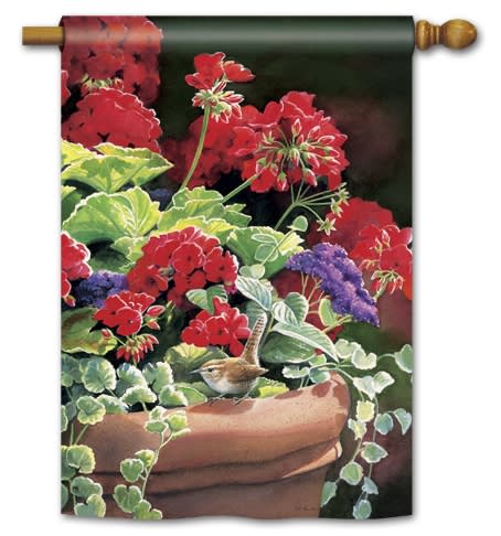 Geranium Visit Decorative Standard House Flag