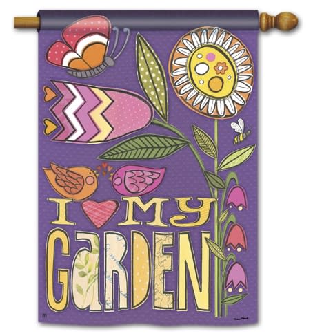 Love My Garden  Decorative Standard House Flag