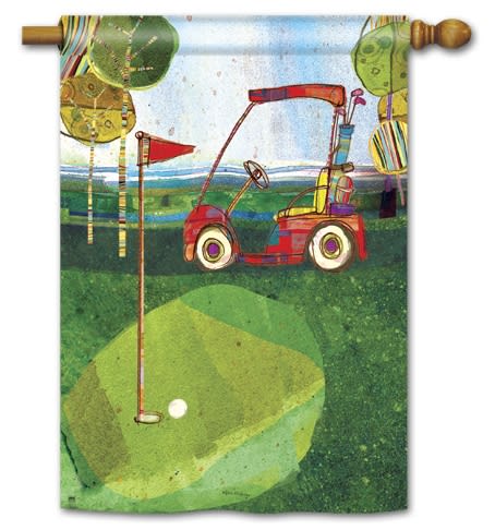 Par For The Course BreezeArt Decorative Standard House Flag