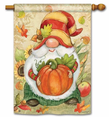 Harvest Gnome BreezeArt Standard House Flag