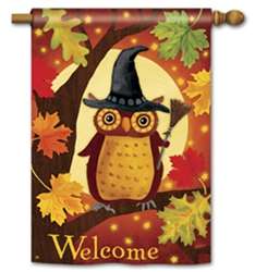 Halloween Owl Standard House Flag