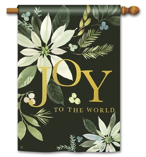 Poinsettia Joy BreezeArt Standard House Flag