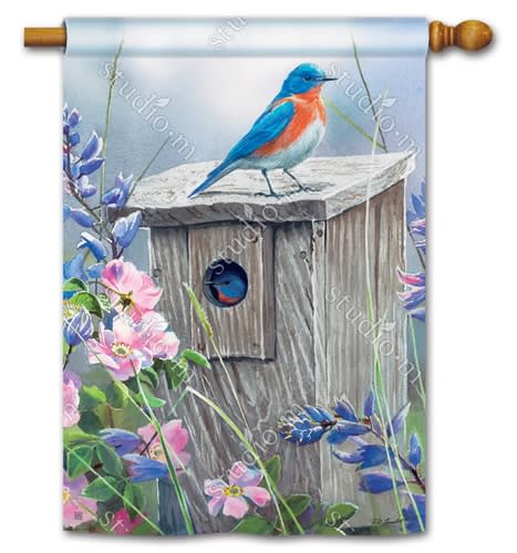 Bluebird Lookout BreezeArt Standard House Flag