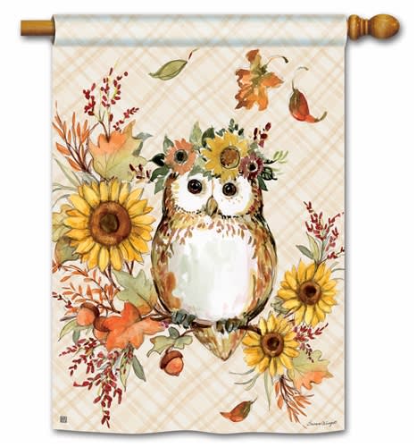 Autumn Owl BreezeArt Standard House Flag