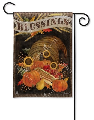 Cornucopia Blessings BreezeArt Garden Flag
