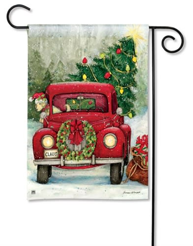 Bringing Home the Tree BreezeArt Garden Flag