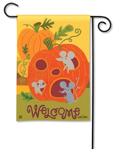 Pumpkin Critters BreezeArt Garden Flag