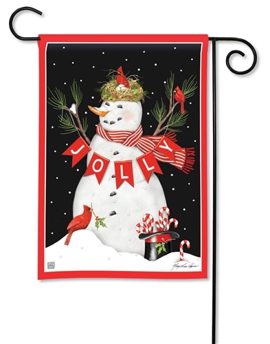 Jolly Snowman BreezeArt Garden Flag