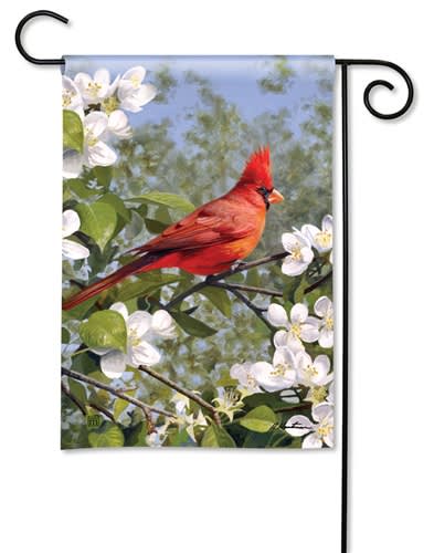 Cardinal in Blossoms BreezeArt Garden Flag