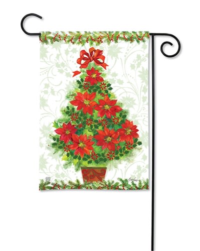 Poinsettia Tree BreezeArt Garden Flag