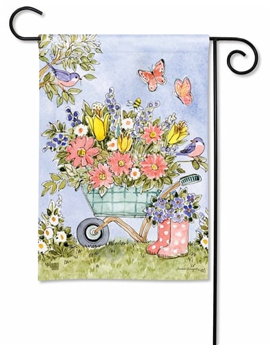 Flower Cart BreezeArt Garden Flag