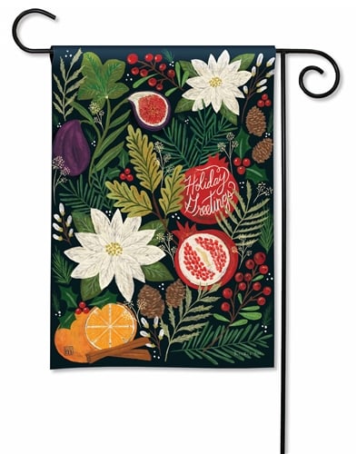 Holiday Greetings BreezeArt Garden Flag