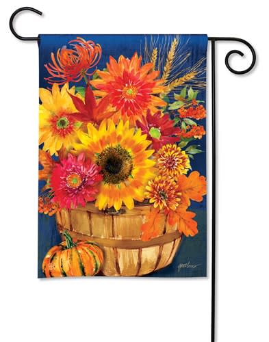 Fall Bushel Basket BreezeArt Garden Flag