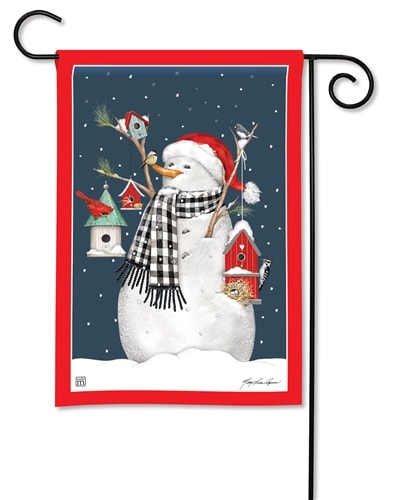 BreezeArt 'Winter Gathering' Gartenflagge – 31,8x45,7 Cm, Robustes SolarSilk-Polyester