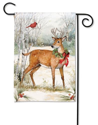 Woodland Christmas BreezeArt Garden Flag
