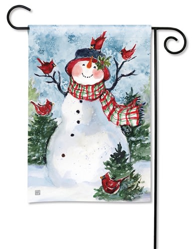 Snowman Friends BreezeArt Garden Flag