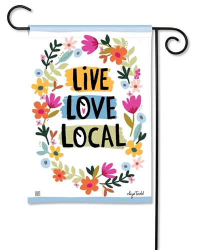 Live Love Local BreezeArt Garden Flag