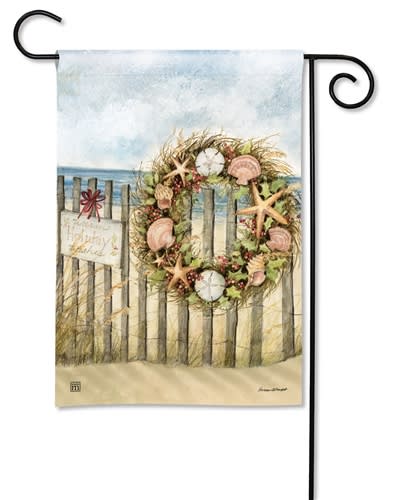 Beach Wreath BreezeArt Garden Flag
