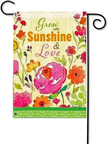 Grow With Sunshine BreezeArt Decorative Garden Flag