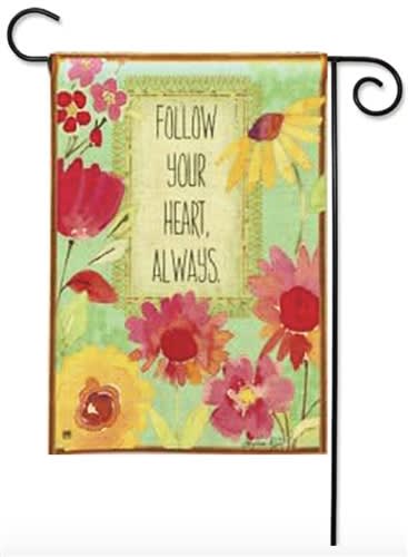 Follow Your Heart BreezeArt Decorative Garden Flag