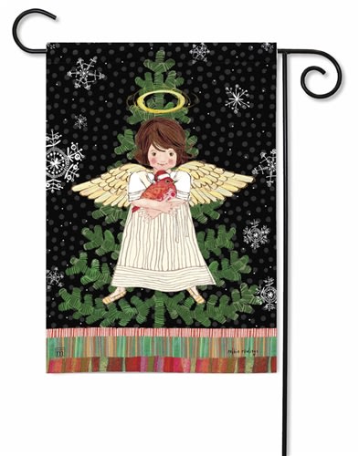 Angel with Cardinal BreezeArt Garden Flag