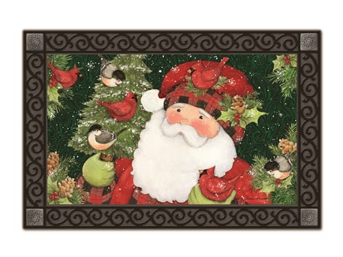 Lumberjack Santa MatMates Decorative Doormat