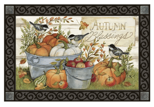 Fall Buckets  MatMates Decorative Doormat